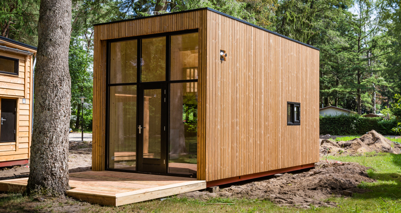 Tiny house in the forrest.