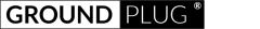GroundPlug® Easy Mounting SystemTM Logo. The GroundPlug® logo. The word "GROUND" is in bold, black letters on a white rectangular background on the left. The word "PLUG" is in white, outlined letters on a black rectangular background on the right. A registered trademark symbol (®) is in the upper right corner of the black rectangle.