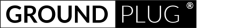 GroundPlug® Easy Mounting SystemTM Logo. The GroundPlug® logo. The word "GROUND" is in bold, black letters on a white rectangular background on the left. The word "PLUG" is in white, outlined letters on a black rectangular background on the right. A registered trademark symbol (®) is in the upper right corner of the black rectangle.
